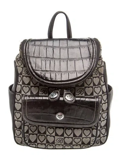 Pre-owned Brighton Leather Backpack In Black