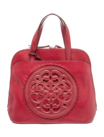 Pre-owned Brighton Leather Backpack In Red