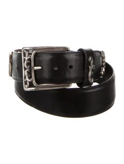 Pre-owned Brighton Leather Belt In Black