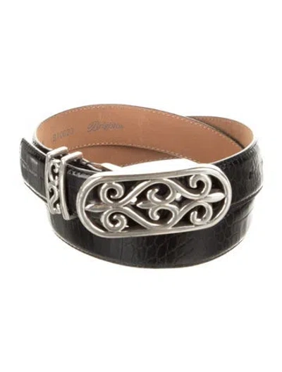 Pre-owned Brighton Leather Belt In Black