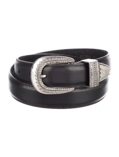 Pre-owned Brighton Leather Belt In Black