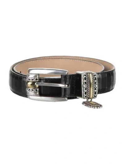 Pre-owned Brighton Leather Belt In Black