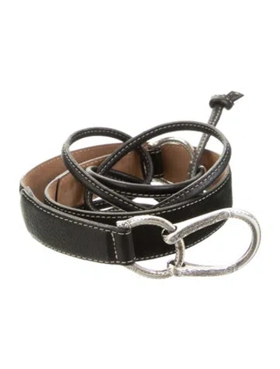 Pre-owned Brighton Leather Belt In Black