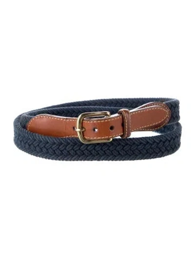 Pre-owned Brighton Leather Belt In Blue/brown