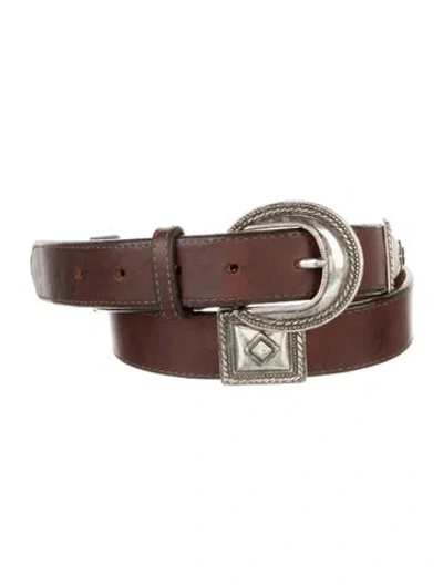 Pre-owned Brighton Leather Belt In Brown