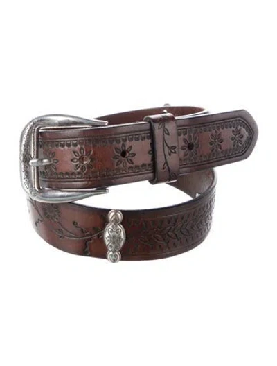 Pre-owned Brighton Leather Belt In Brown