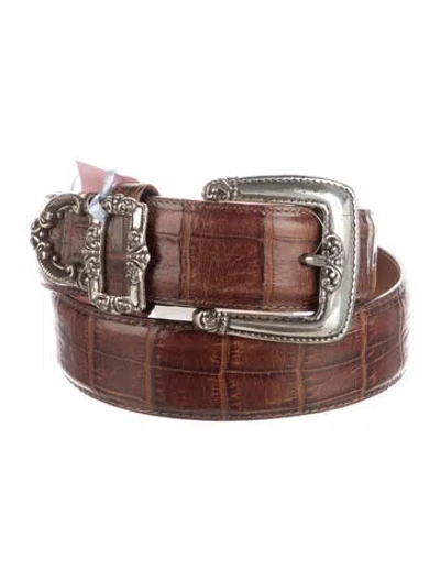 Pre-owned Brighton Leather Belt In Brown