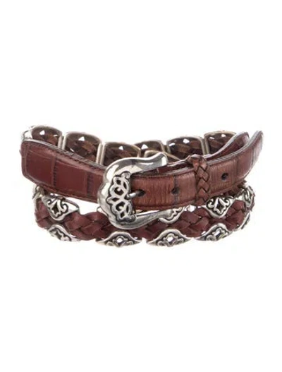 Pre-owned Brighton Leather Belt In Brown
