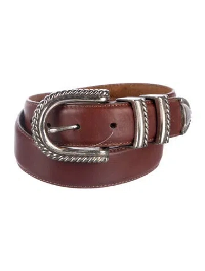Pre-owned Brighton Leather Belt In Brown