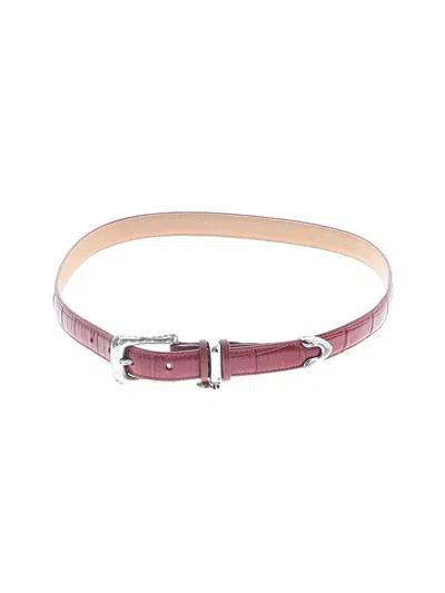 Pre-owned Brighton Leather Belt In Burgundy