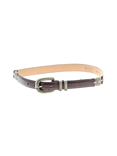Pre-owned Brighton Leather Belt In Burgundy
