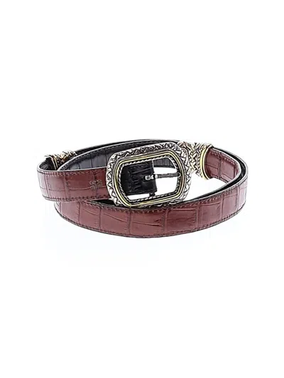Pre-owned Brighton Leather Belt In Burgundy