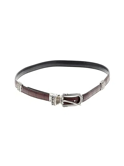 Pre-owned Brighton Leather Belt In Burgundy