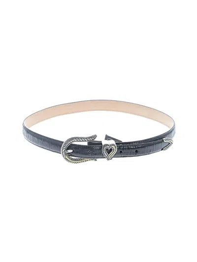 Pre-owned Brighton Leather Belt In Gray