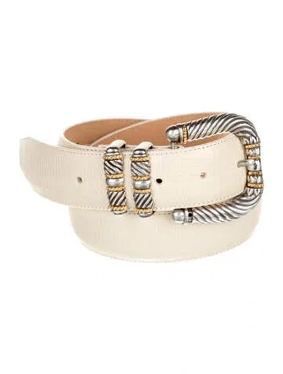 Pre-owned Brighton Leather Belt In Neutral
