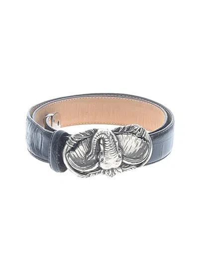 Pre-owned Brighton Leather Belt In Silver