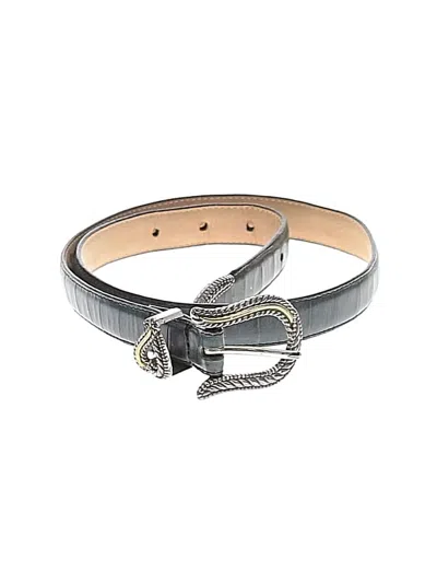 Pre-owned Brighton Leather Belt In Silver