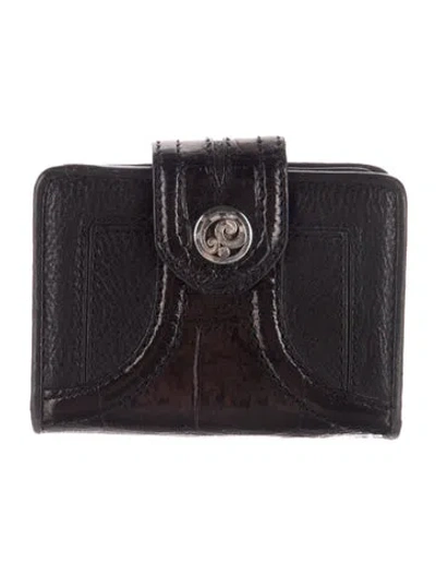 Pre-owned Brighton Leather Bifold Wallet In Black