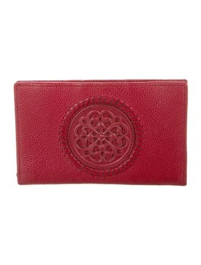Pre-owned Brighton Leather Bifold Wallet In Red