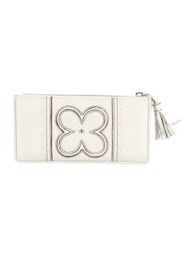 Pre-owned Brighton Leather Bifold Wallet In White