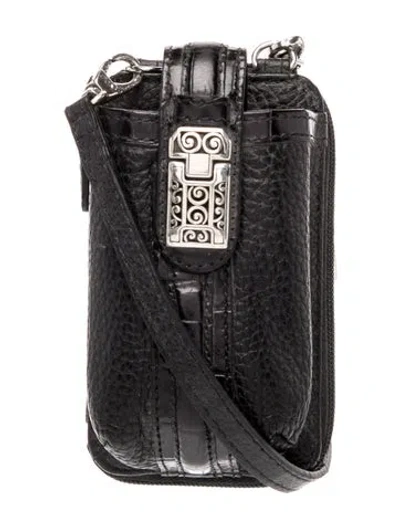 Pre-owned Brighton Leather Bucket Bag In Black