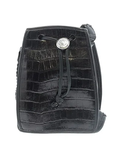 Pre-owned Brighton Leather Bucket Bag In Black
