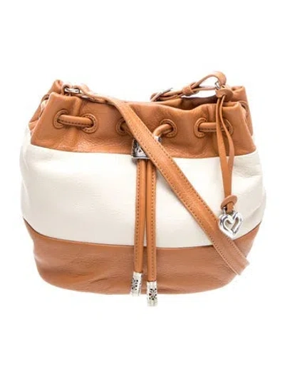 Pre-owned Brighton Leather Bucket Bag In Brown