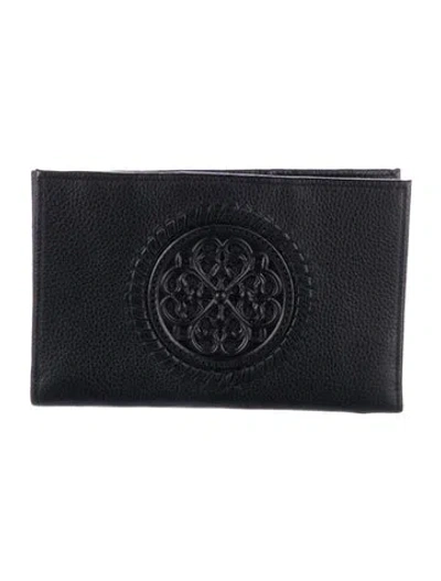 Pre-owned Brighton Leather Card Holder In Black