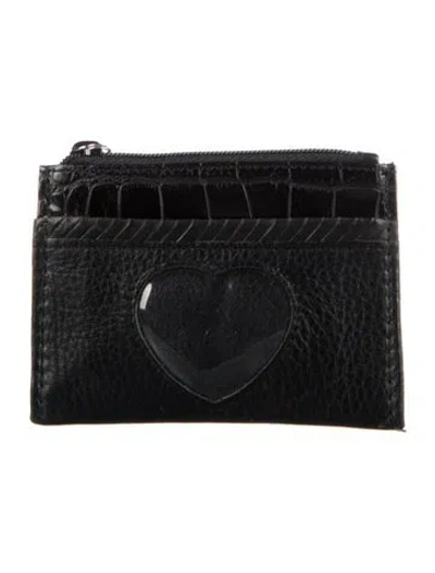 Pre-owned Brighton Leather Card Holder In Black