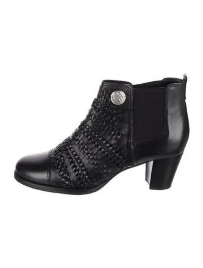 Pre-owned Brighton Leather Chelsea Boots In Black