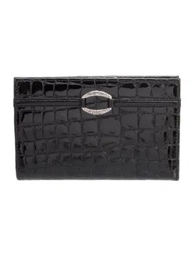 Pre-owned Brighton Leather Clutch In Black