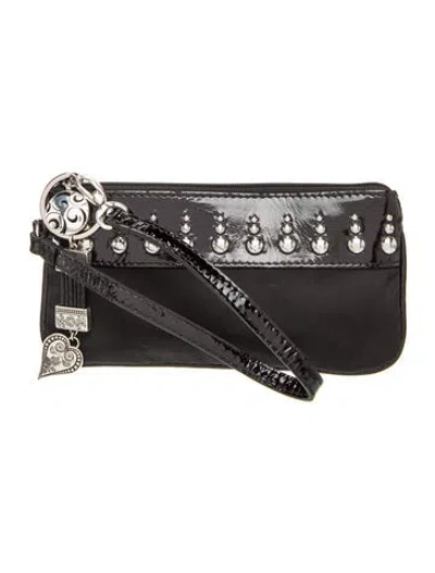 Pre-owned Brighton Leather Clutch In Black