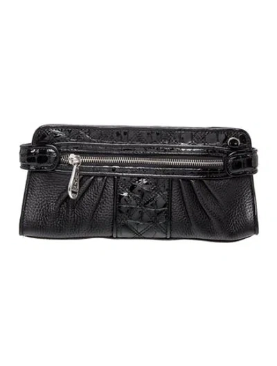 Pre-owned Brighton Leather Clutch In Black
