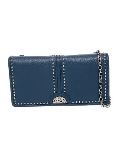 Pre-owned Brighton Leather Clutch In Blue