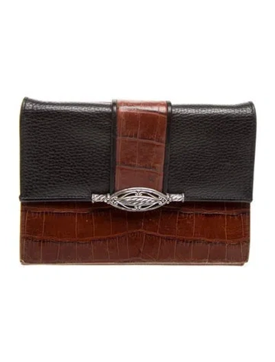 Pre-owned Brighton Leather Clutch In Brown