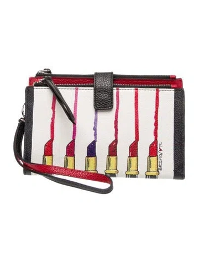 Pre-owned Brighton Leather Clutch In Neutral