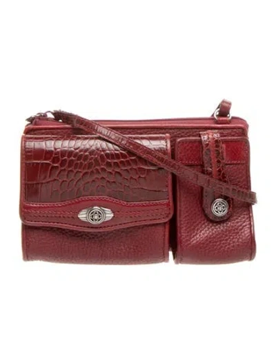Pre-owned Brighton Leather Clutch In Red