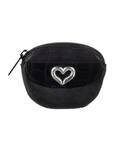 Pre-owned Brighton Leather Coin Pouch In Black