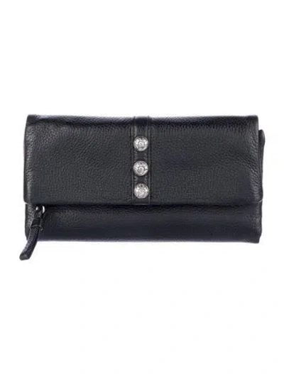 Pre-owned Brighton Leather Continental Wallet In Black