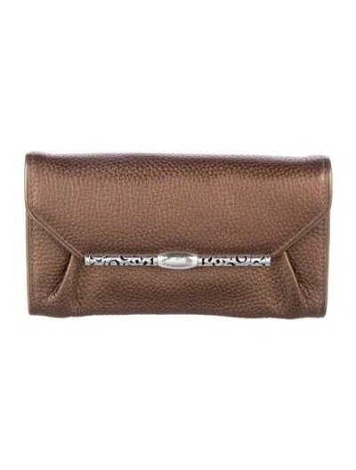 Pre-owned Brighton Leather Continental Wallet In Brown