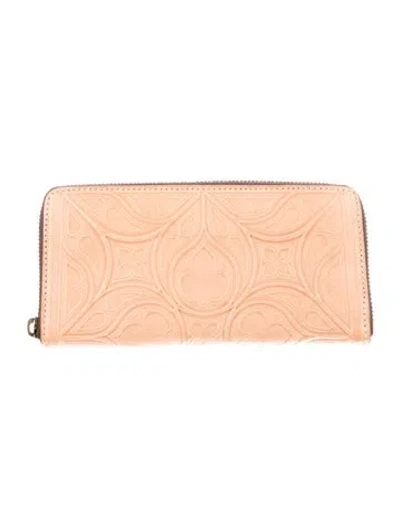 Pre-owned Brighton Leather Continental Wallet In Orange