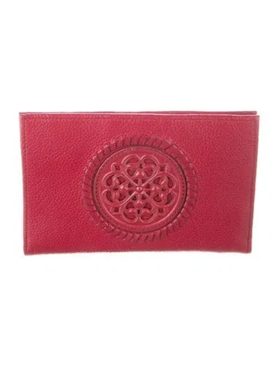 Pre-owned Brighton Leather Continental Wallet In Red