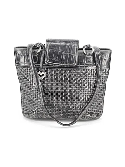 Pre-owned Brighton Leather Crossbody Bag In Black