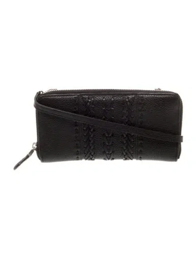 Pre-owned Brighton Leather Crossbody Bag In Black
