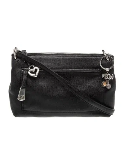 Pre-owned Brighton Leather Crossbody Bag In Black