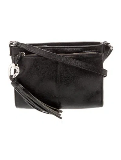 Pre-owned Brighton Leather Crossbody Bag In Black