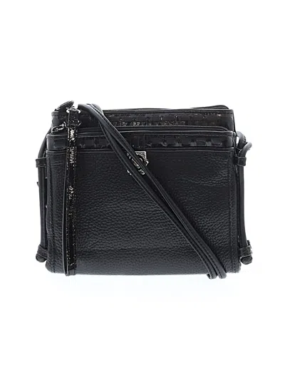 Pre-owned Brighton Leather Crossbody Bag In Black
