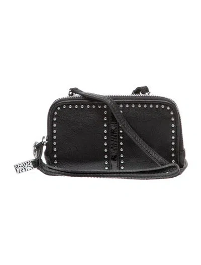 Pre-owned Brighton Leather Crossbody Bag In Black
