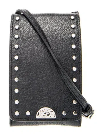Pre-owned Brighton Leather Crossbody Bag In Black