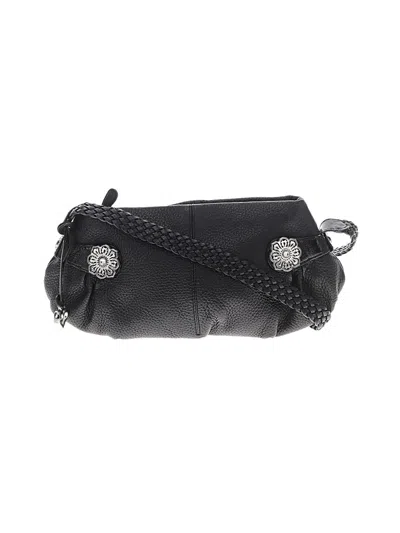 Pre-owned Brighton Leather Crossbody Bag In Black